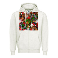 Oatmeal Heather christmas horse leopard Zipper Hoodie - FaDigitalArtStudio