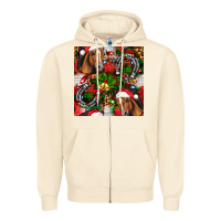 Sandshell christmas horse leopard Zipper Hoodie - FaDigitalArtStudio