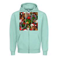 Seafoam christmas horse leopard Zipper Hoodie - FaDigitalArtStudio