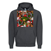 Smoke christmas horse leopard Zipper Hoodie - FaDigitalArtStudio