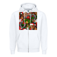 White christmas horse leopard Zipper Hoodie - FaDigitalArtStudio