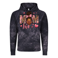 Cloud Black Afro Messy Bun Mom Life Vintage Hoodie - texasbilliewilder