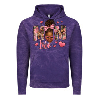 Afro Messy Bun Mom Life Vintage Hoodie | Teevron