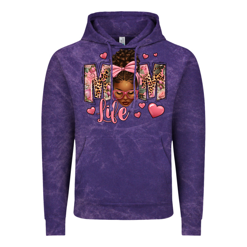 Afro Messy Bun Mom Life Vintage Hoodie by texasbilliewilder | Teevron