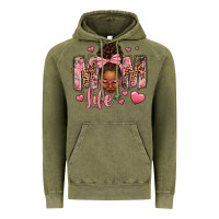 Vintage Olive Afro Messy Bun Mom Life Vintage Hoodie - texasbilliewilder