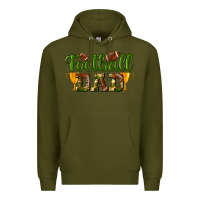 Army Green Football Dad Premium Hoodie - BundleAndBundleShop