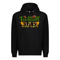 Black Football Dad Premium Hoodie - BundleAndBundleShop
