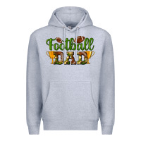 Heather Grey Football Dad Premium Hoodie - BundleAndBundleShop