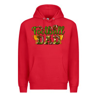 Red Football Dad Premium Hoodie - BundleAndBundleShop