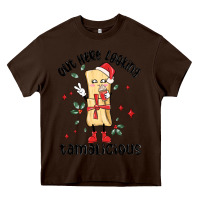 Chocolate Brown out here looking tamalicious christmas tamale Heavy Core Tee - MaliasSmallBusiness