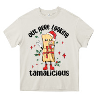 Cream out here looking tamalicious christmas tamale Heavy Core Tee - MaliasSmallBusiness