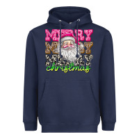 Navy merry merry merry christmas Heavyweight Hoodie - CowhideDigitalArt