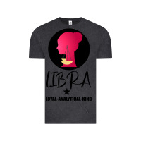 Vintage Black Libra Zodiac Sign Horoscope Birth Gift Girl Vintage Tee - Bettercallsaul