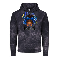 Cloud Black Cheer Mom Afro Messy Bun Vintage Hoodie - texasbilliewilder
