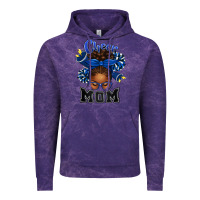 Cloud Purple Cheer Mom Afro Messy Bun Vintage Hoodie - texasbilliewilder