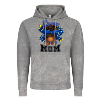 Cloud Rock Cheer Mom Afro Messy Bun Vintage Hoodie - texasbilliewilder