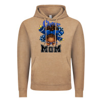 Vintage Coffee Cheer Mom Afro Messy Bun Vintage Hoodie - texasbilliewilder