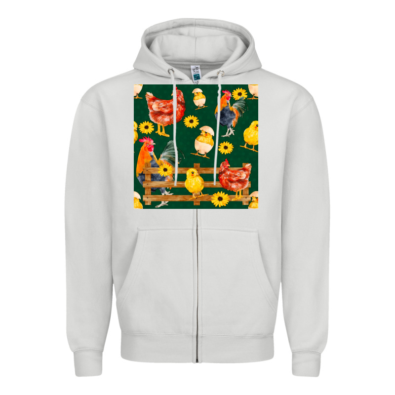 Farm Life Seamless Pattern Zipper Hoodie by FaDigitalArtStudio | Teevron