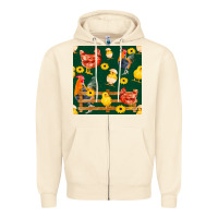 Sandshell farm life seamless pattern Zipper Hoodie - FaDigitalArtStudio