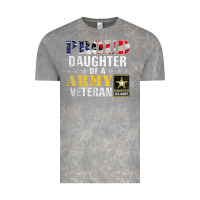 Cloud Rock proud daughter of a army veteran american flag military gift Vintage Tee - longCreatives