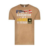 Vintage Camel proud daughter of a army veteran american flag military gift Vintage Tee - longCreatives