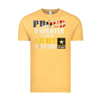 Proud Daughter Of A Army Veteran American Flag Military Gift Vintage Tee | Teevron