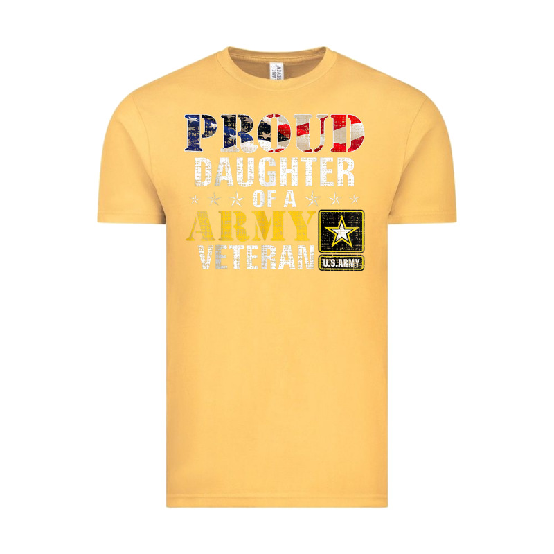 Proud Daughter Of A Army Veteran American Flag Military Gift Vintage Tee by longCreatives | Teevron