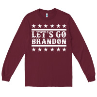 Burgundy Let's Go Brandon Impeach Long Sleeve Tee - Jasminsmagicworld