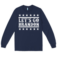 Navy Let's Go Brandon Impeach Long Sleeve Tee - Jasminsmagicworld