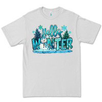 Dove Grey hello winter snowman Premium Tee - MaliasSmallBusiness