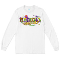 White MA Medical Assistant Mardi Gras Long Sleeve Tee - HowdyJamesFarm