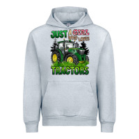 Heather Grey just a girl who loves tractors Urban Hoodie - BarkalooDesign