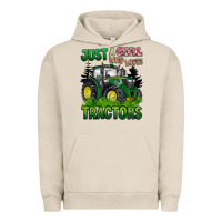 Pigment French Oak just a girl who loves tractors Urban Hoodie - BarkalooDesign
