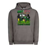 Pigment Tornado just a girl who loves tractors Urban Hoodie - BarkalooDesign