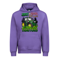 Tulip just a girl who loves tractors Urban Hoodie - BarkalooDesign