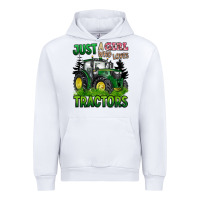 White just a girl who loves tractors Urban Hoodie - BarkalooDesign