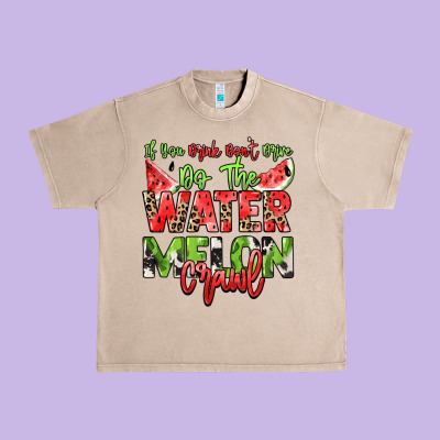 If You Drink Don't Drive Do The Watermelon Crawl Urban Heavy Tee Designed By Nancycooperartshop