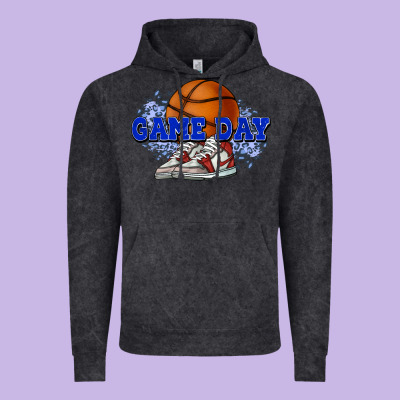 Game Day Basketball Vintage Hoodie Designed By Nancycooperartshop