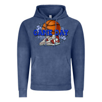 Vintage Denim Game day Basketball Vintage Hoodie - NancyCooperArtShop