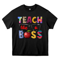Black teach like a boss Heavy Core Tee - NancyCooperArtShop