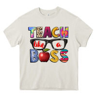 Cream teach like a boss Heavy Core Tee - NancyCooperArtShop
