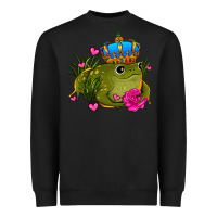 Black valentines day frog prince olivia Heavyweight Sweatshirt - OliviaCreatesArt