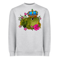 Heather Grey valentines day frog prince olivia Heavyweight Sweatshirt - OliviaCreatesArt