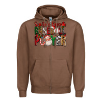 Chestnut santa's favorite baseball player for christmas Zipper Hoodie - FaDigitalArtStudio