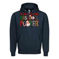 Navy santa's favorite baseball player for christmas Zipper Hoodie - FaDigitalArtStudio