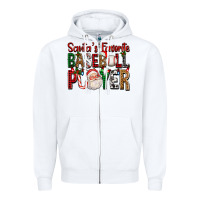 White santa's favorite baseball player for christmas Zipper Hoodie - FaDigitalArtStudio