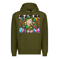 Army Green Easter Bunny Tumbler Premium Hoodie - BundleAndBundleShop