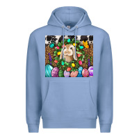 Colony Blue Easter Bunny Tumbler Premium Hoodie - BundleAndBundleShop