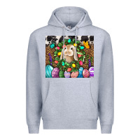 Heather Grey Easter Bunny Tumbler Premium Hoodie - BundleAndBundleShop