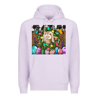 Lilac Easter Bunny Tumbler Premium Hoodie - BundleAndBundleShop